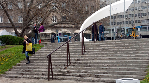 Степениште у Каменичкој улици ругло града